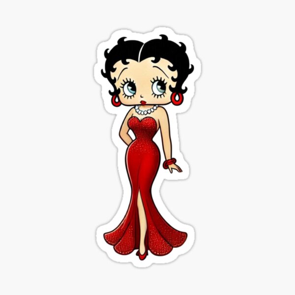 Artikel-Vorschau von "Betty Boop Glam Rot & Schwarz Sparkle, designt und verkauft von LyssasMindArt.