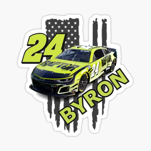 Item preview, William Byron on a ripped flag  designed and sold by TracksideTeesShop.