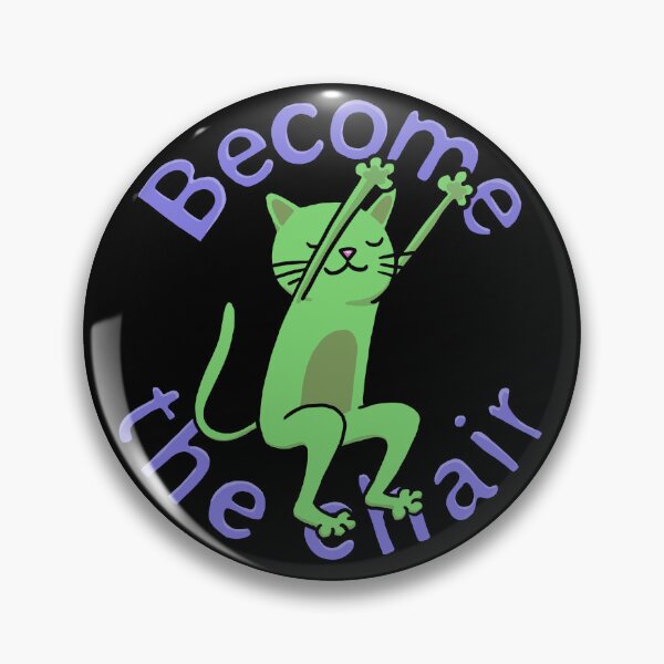 Item preview, Green Become The Chair Yoga Pose Cat designed and sold by squigglypaw.