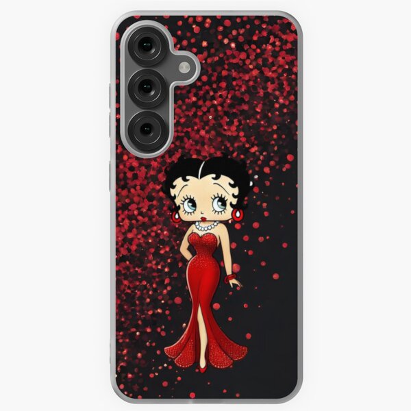 Aperçu de l'œuvre "Betty Boop Glam Rouge et Noir Scintillant créée et vendue par LyssasMindArt.