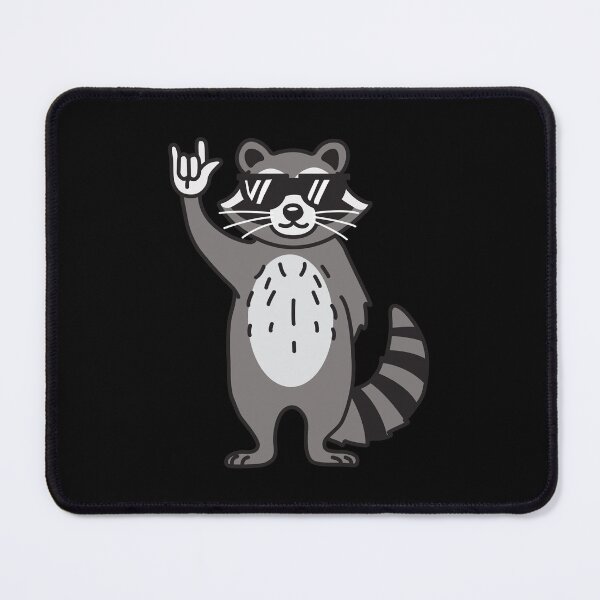 Item preview, Retro Rock Raccoon Rocking Out designed and sold by NQArtist.