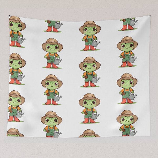 Item preview, A Cute Gardener Frog designed and sold by DWorriBHappi.