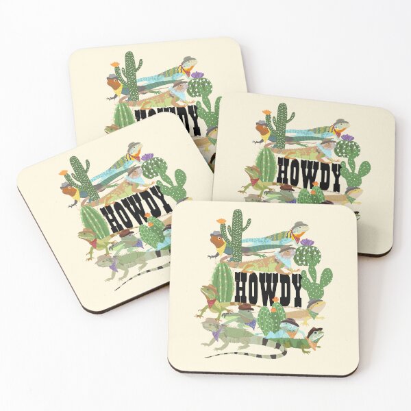 Item preview, Cowboy Lizards Howdy designed and sold by Amy Hadden.