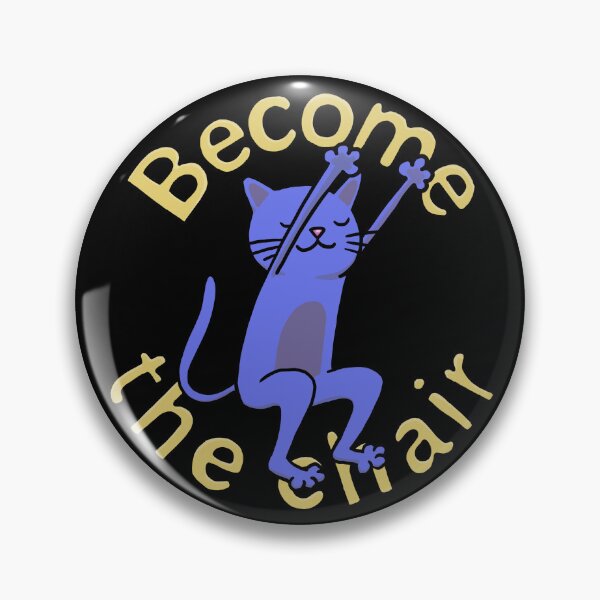 Item preview, Blue Become The Chair Yoga Pose Cat designed and sold by squigglypaw.