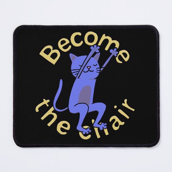 Item preview, Blue Become The Chair Yoga Pose Cat designed and sold by squigglypaw.