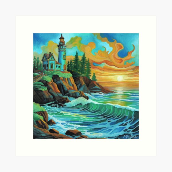Seaside Lighthouse Art Print