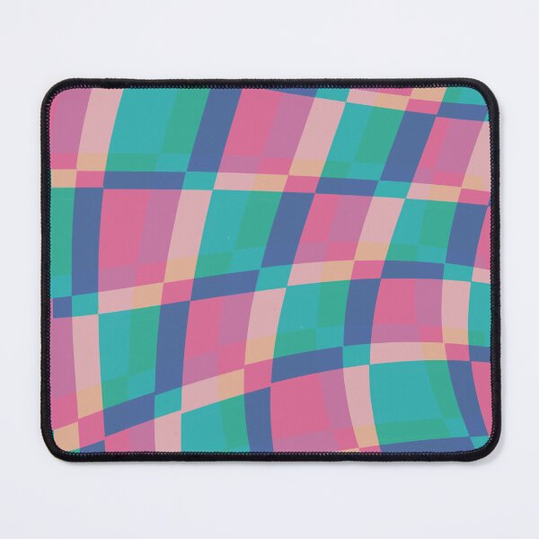 Item preview, Funky Offset Colours Pink and Blue Checkerboard Pattern designed and sold by Alison Inwood.