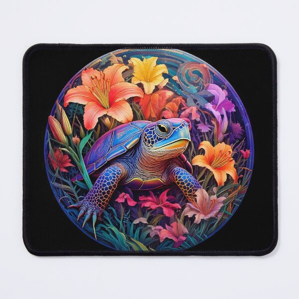 Item preview, Sea turtle swimming in the Lilies designed and sold by jessica-dawn-co.