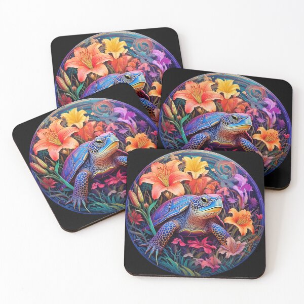 Item preview, Sea turtle swimming in the Lilies designed and sold by jessica-dawn-co.