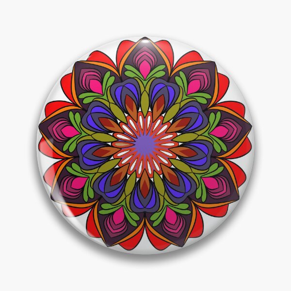 Item preview, Mandala flower design with complex patterns designed and sold by lotus2lin.