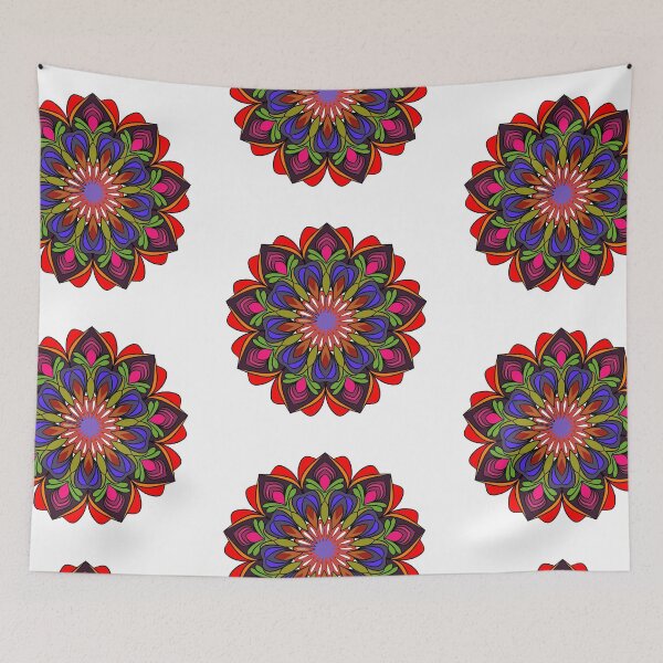 Item preview, Mandala flower design with complex patterns designed and sold by lotus2lin.