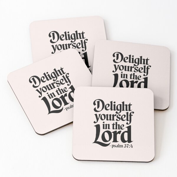 Item preview, Delight Yourself in the Lord Psalm 37:4 | Calligraphy Bible Verses Christian Faith Inspirational Design designed and sold by KnitLuv.