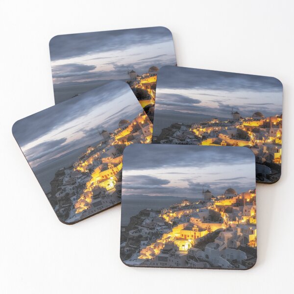 Item preview, Vista del atardecer en Oia, Santorini designed and sold by aaronchoi.