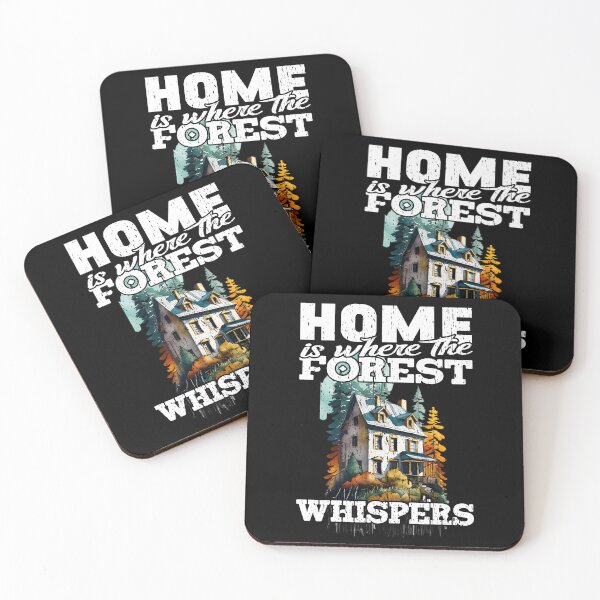 Item preview, HOME IS WHERE THE FOREST WHISPERS off-grid life cottage life forest house in wilderness  designed and sold by Jt41.