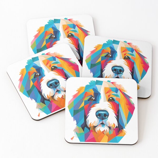 Item preview, Colorful Geometric Bernedoodle Art - Unique Modern Dog Design designed and sold by Fredster1966.