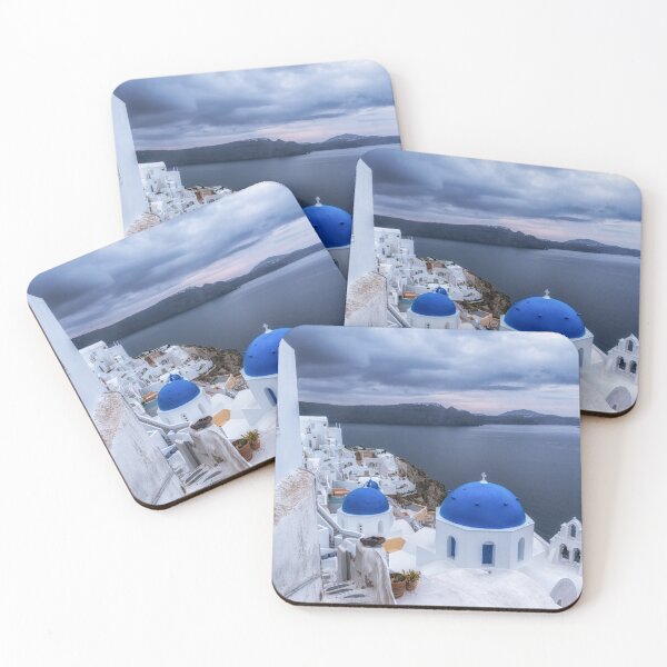 Item preview, Blue Domed Church in Santorini designed and sold by aaronchoi.