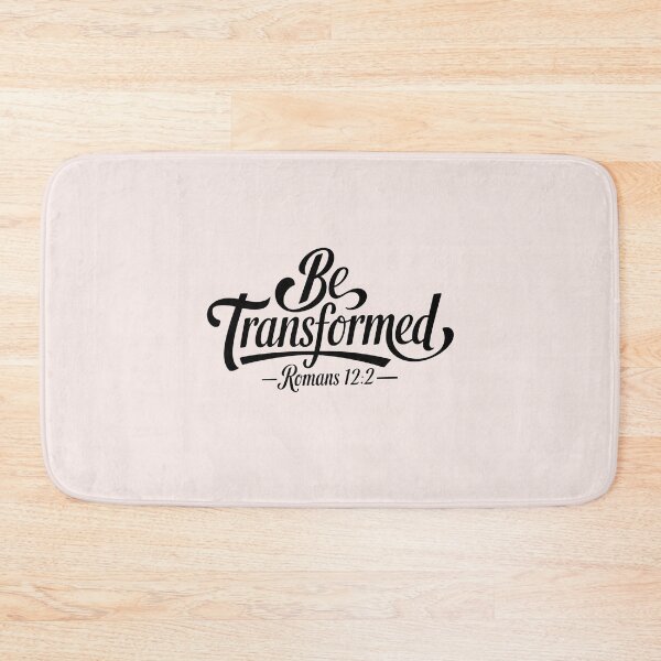 Item preview, Be Transformed Romans 12:2 | Inspirational Calligraphy Bible Verse Christian Faith Design designed and sold by  KnitLuv.