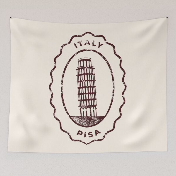 Item preview, Pisa Italy - Textured stamp designed and sold by PeachyLitchi.
