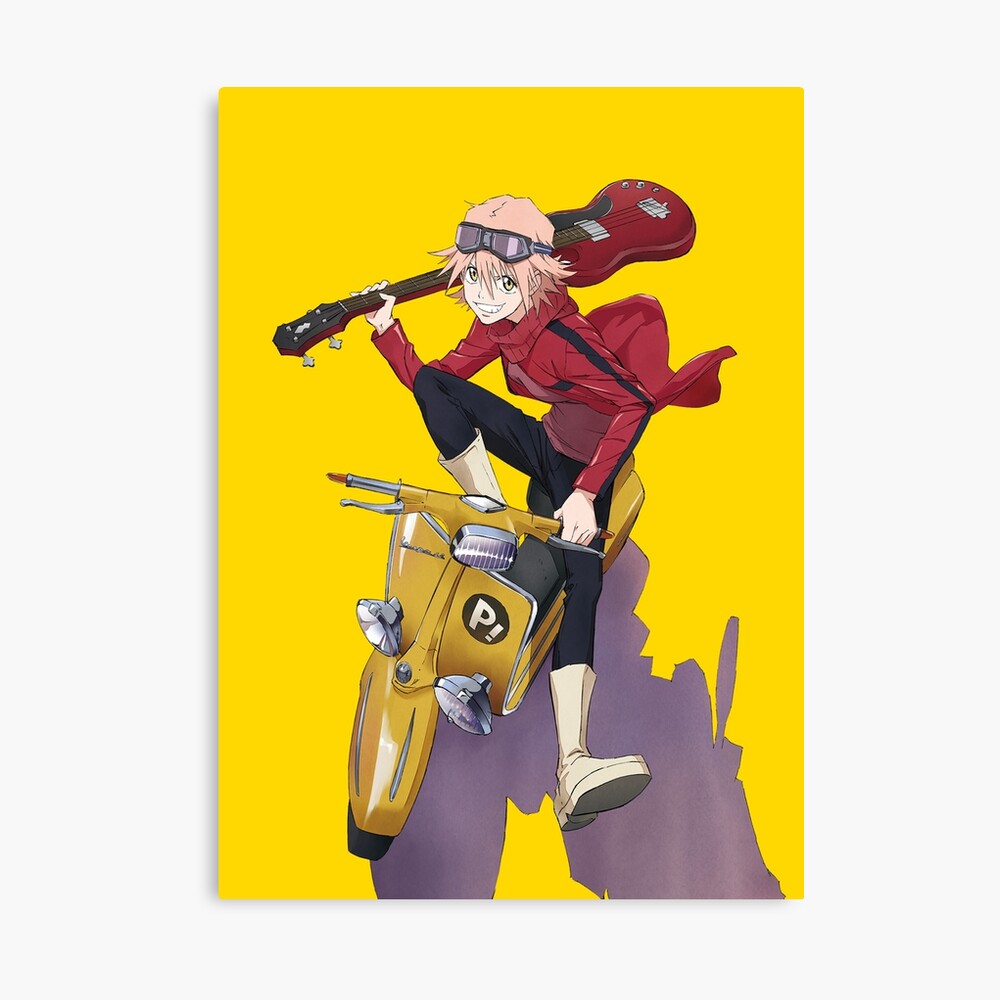 Flcl Haruko Haruhara Vespa Metal Print By Swish Design Redbubble