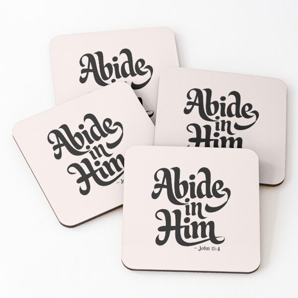 Item preview, Abide in Him John 15:4 | Calligraphy Bible Verse Inspirational Christian Faith Art designed and sold by  KnitLuv.