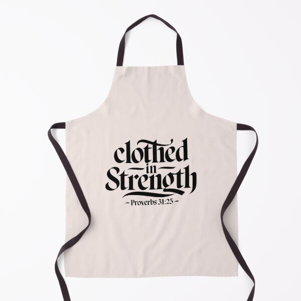 Item preview, Clothed in Strength Proverbs 31:25 | Inspirational Calligraphy Christian Bible Verse Art designed and sold by  KnitLuv.