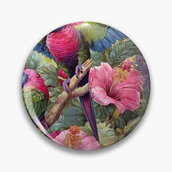 Item preview, Hibiscus and lorikeets designed and sold by andreisky.