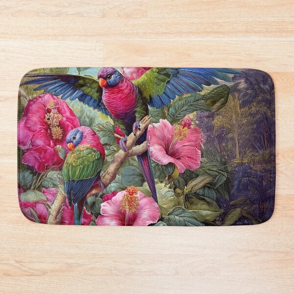 Item preview, Hibiscus and lorikeets designed and sold by andreisky.