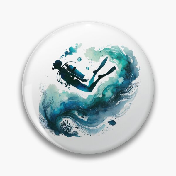 Item preview, Scuba Diver Silhouette designed and sold by Gentle40Winks.