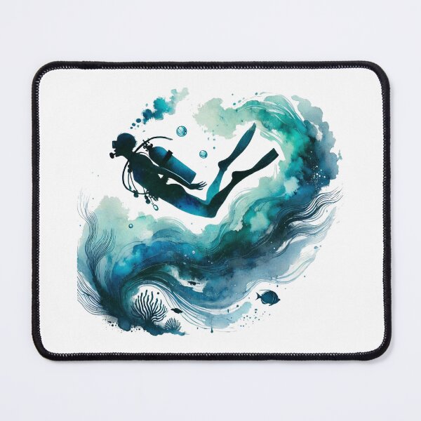 Item preview, Scuba Diver Silhouette designed and sold by Gentle40Winks.