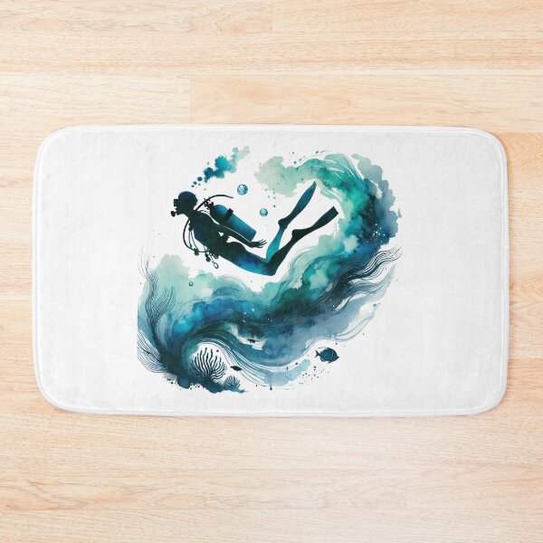 Item preview, Scuba Diver Silhouette designed and sold by Gentle40Winks.