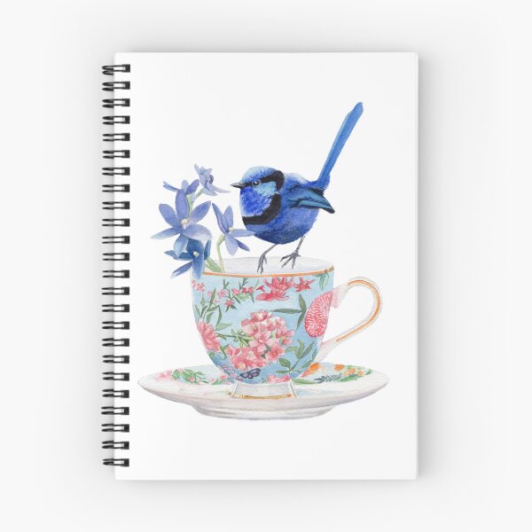 Item preview, Male Blue Wren Teacup designed and sold by PollaPosavec.