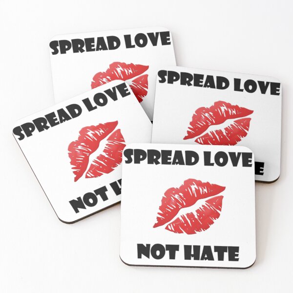 Item preview, Spread Love Not Hate Kiss Emoji designed and sold by TiffanyTTees.