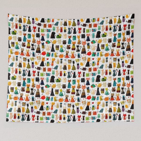 Item preview, Abstract Cats Pattern designed and sold by Domo-Design.