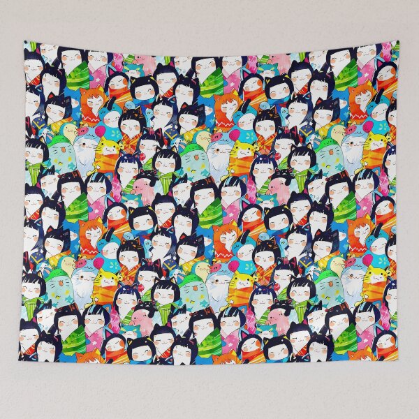 Item preview, Kawaii Cats Pattern  designed and sold by Domo-Design.