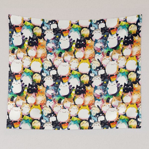 Item preview, Kawaii Cats Pattern  2 designed and sold by Domo-Design.
