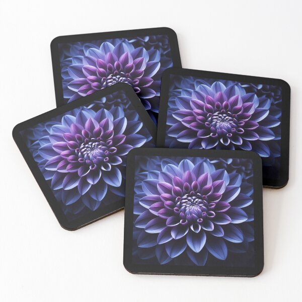 Item preview, indigo dahlia, macro photography designed and sold by Dogandesighn.