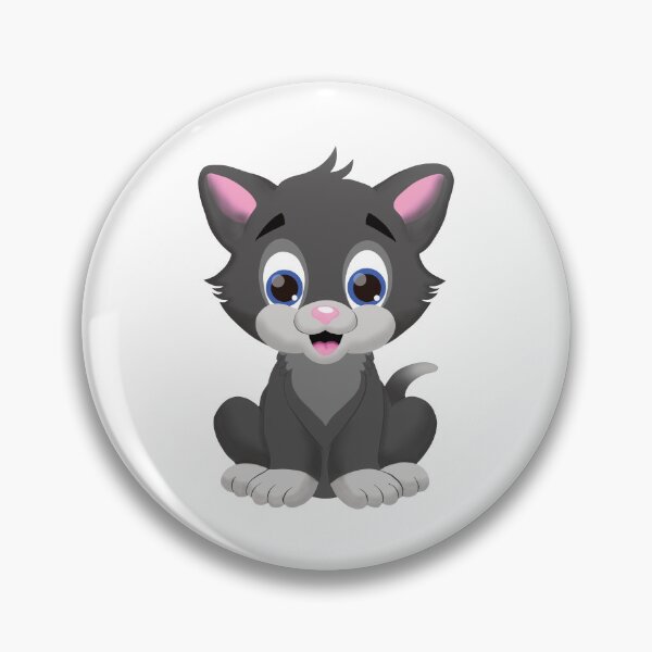 Item preview, Sitting happy gray cat - AA0059A designed and sold by LionsHut.