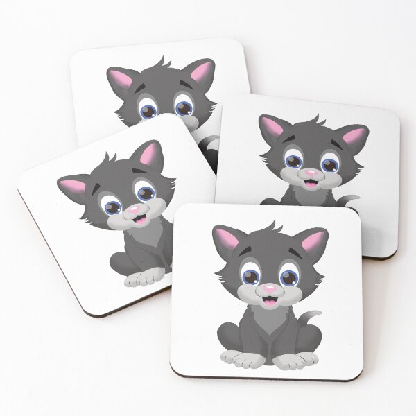 Item preview, Sitting happy gray cat - AA0059A designed and sold by LionsHut.