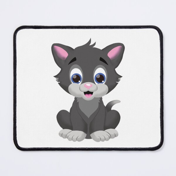 Item preview, Sitting happy gray cat - AA0059A designed and sold by LionsHut.