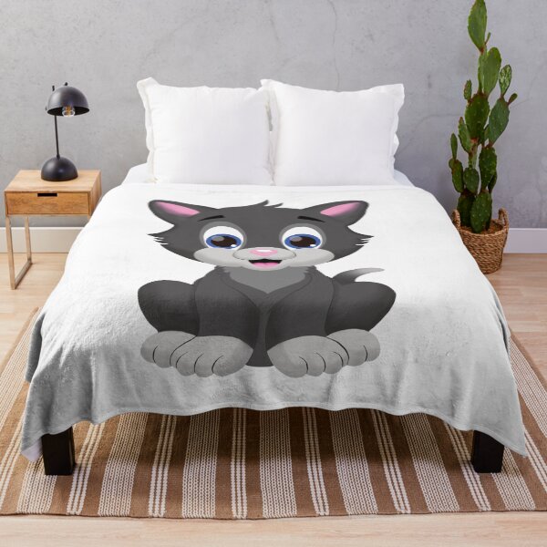 Item preview, Sitting happy gray cat - AA0059A designed and sold by LionsHut.