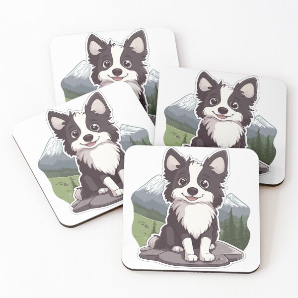 Item preview, Cute Cartoon Border Collie  designed and sold by NicolasGlowArt.