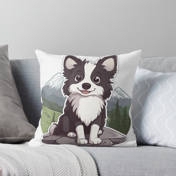 Item preview, Cute Cartoon Border Collie  designed and sold by NicolasGlowArt.