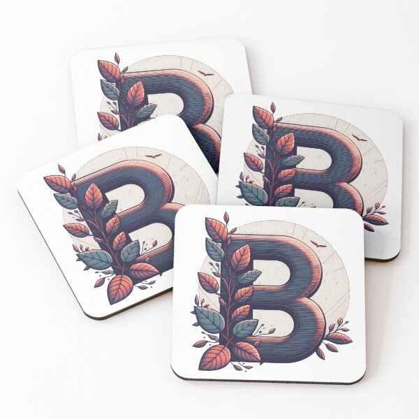 Item preview, Nature's Alphabet: Branches and Leaves ‘B’ designed and sold by ManekanttaArts.