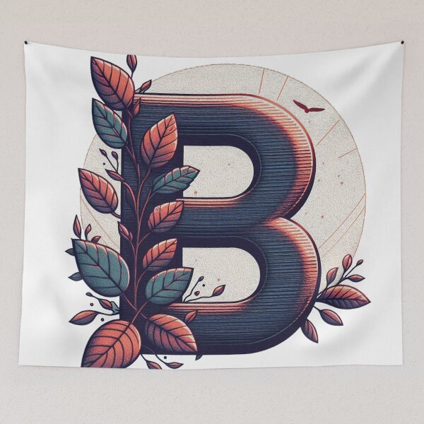 Item preview, Nature's Alphabet: Branches and Leaves ‘B’ designed and sold by ManekanttaArts.