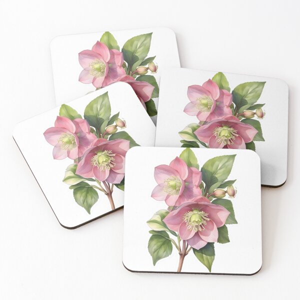 Item preview, Pink Hellebore (Christmas Rose) designed and sold by HOMETOWN86.