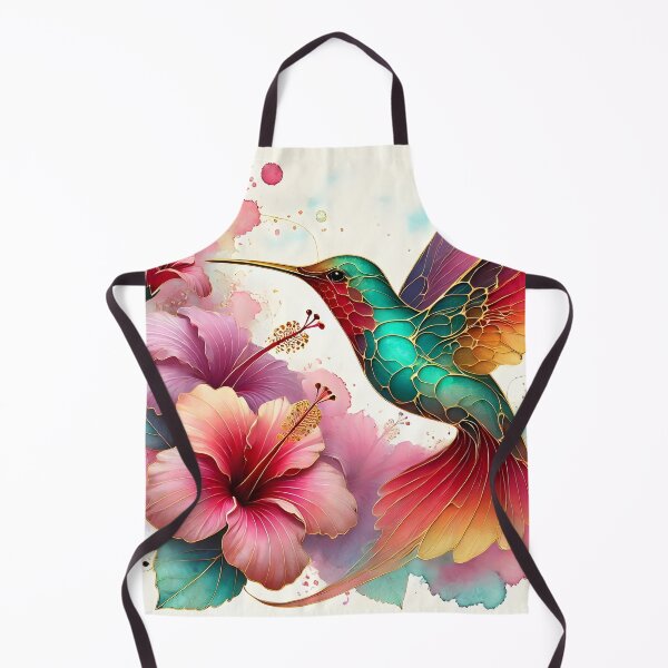 Item preview, Blooming Guardian Hummingbird – Abstract Floral Art by LaLi Designs designed and sold by LaLi-Designs.