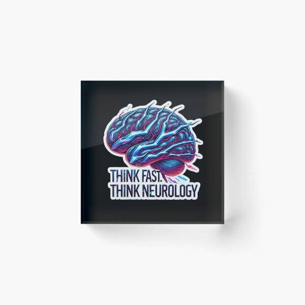 Item preview, Think Fast, Think Neurology – Futuristic Brain designed and sold by EuropeanPrints.
