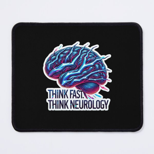 Item preview, Think Fast, Think Neurology – Futuristic Brain designed and sold by EuropeanPrints.