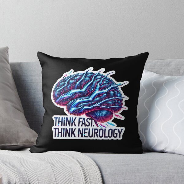 Item preview, Think Fast, Think Neurology – Futuristic Brain designed and sold by EuropeanPrints.