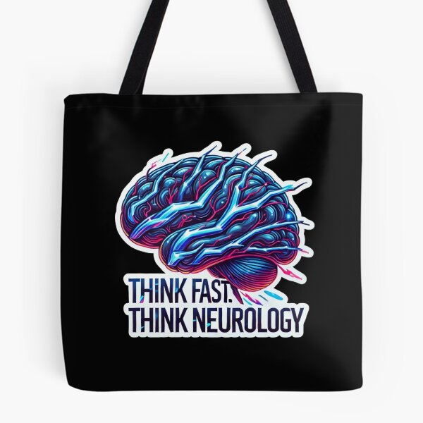 Item preview, Think Fast, Think Neurology – Futuristic Brain designed and sold by EuropeanPrints.